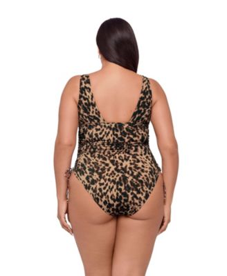 Women's S3 Sculpting Adjustable Low Cinched One-Piece Swimsuit - Onyx Black