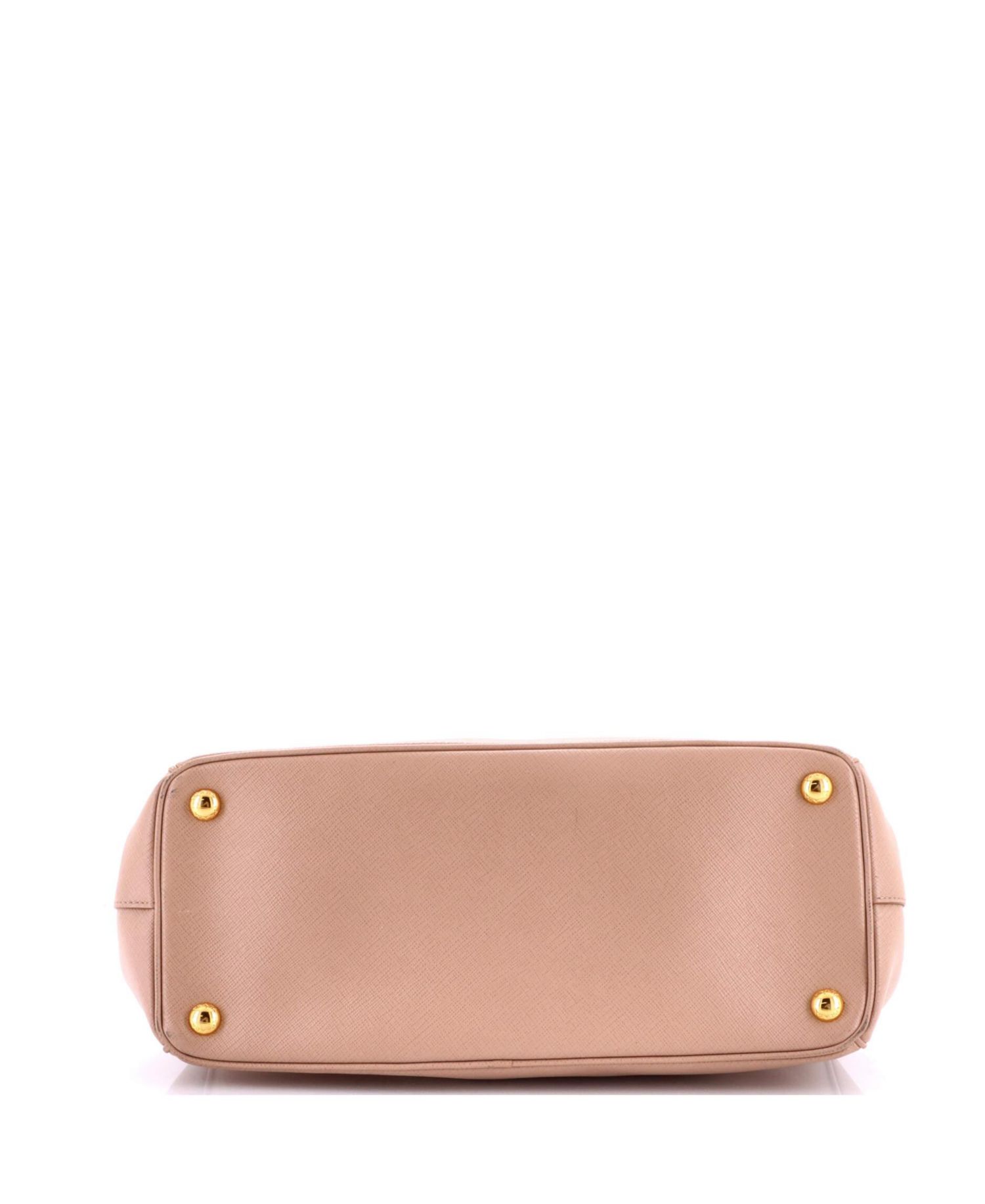 Medium Double Zip Lux Tote Saffiano Leather