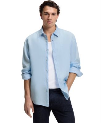 BOSS By Men's Linen Regular-Fit Dress Shirt