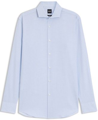 BOSS By Men's Easy-Iron Cotton Twill Slim-Fit Dress Shirt