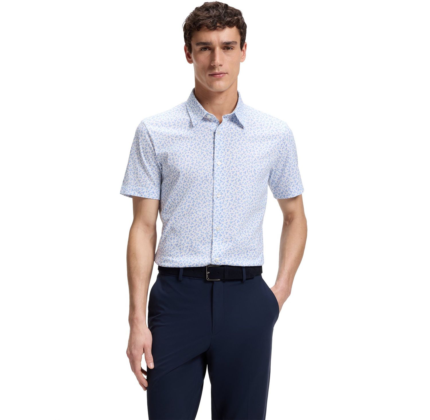 Men's Cotton-Blend Jersey Short-Sleeve Shirt