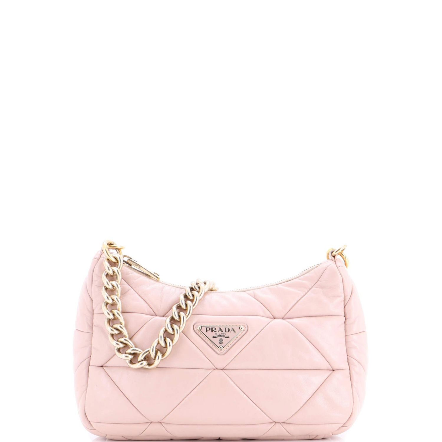 Small System Re-Edition Shoulder Bag Quilted Nappa Leather