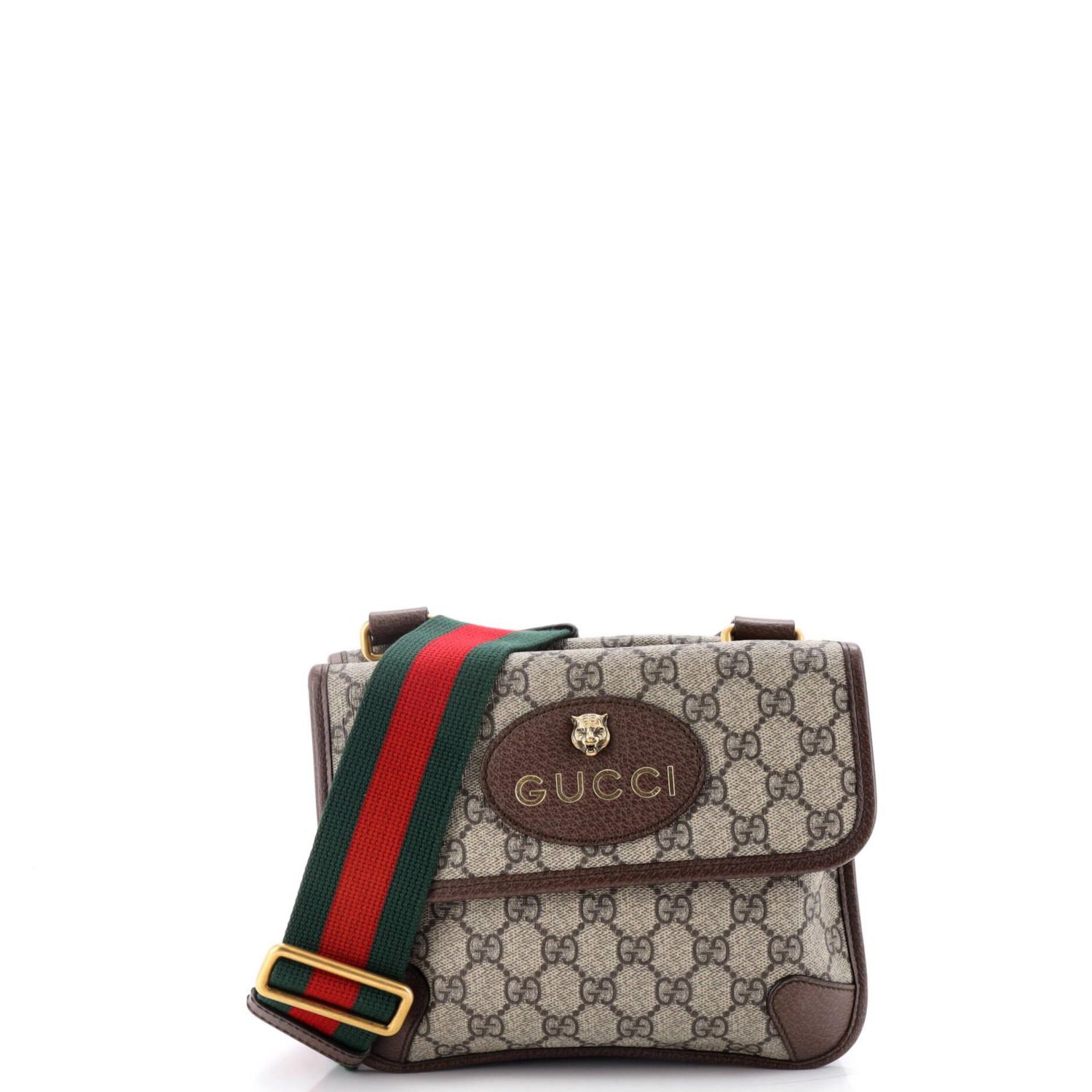 Small Neo Vintage Flap Messenger GG Coated Canvas