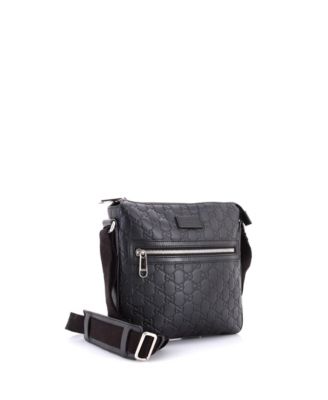 Small Signature Zip Messenger Bag Guccissima Leather