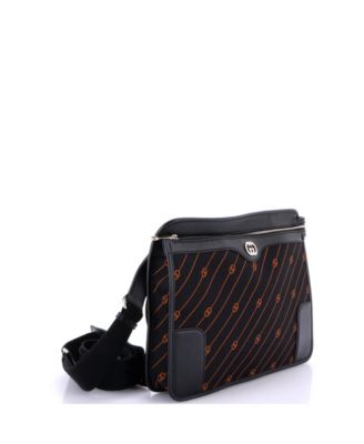 Interlocking G Messenger Bag GG Jacquard with Leather