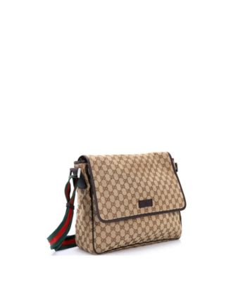 Medium Web Strap Flap Messenger GG Canvas
