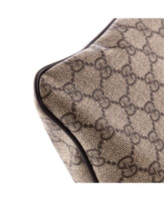 Medium Front Zip Flat Messenger Bag GG Coated Canvas