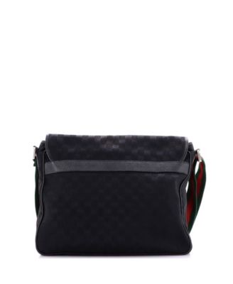 Medium Web Strap Flap Messenger GG Canvas