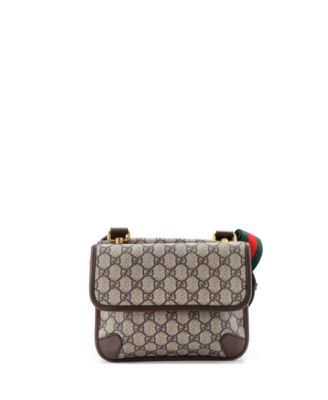 Small Neo Vintage Flap Messenger GG Coated Canvas