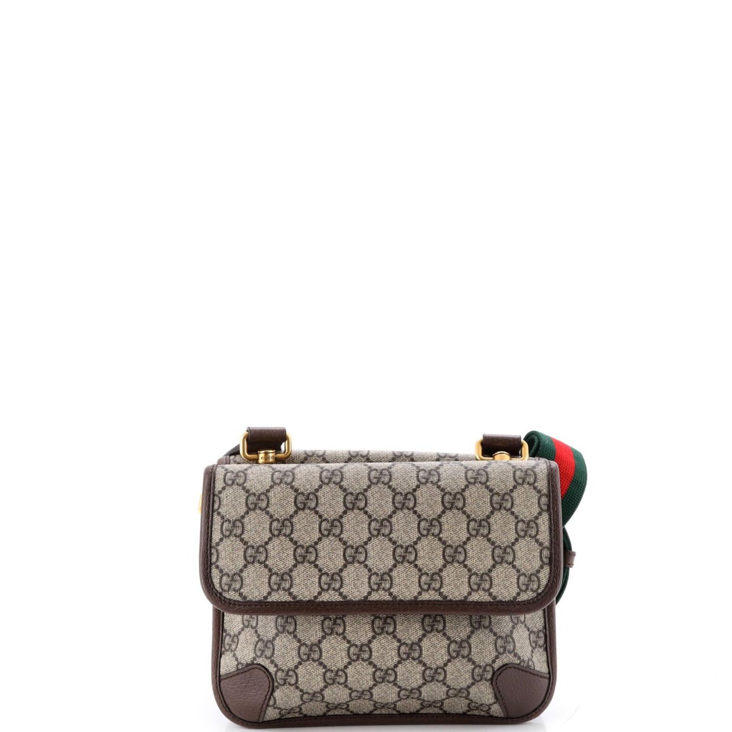 Small Neo Vintage Flap Messenger GG Coated Canvas