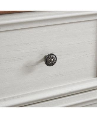 Rustic 3 Drawer Dresser Oak Finish Sturdy Construction for Bedroom Living Room Storage