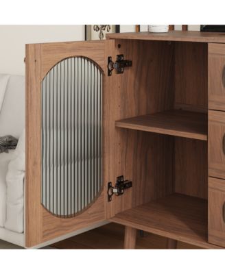 8 Drawer Dresser with Lockable Drawer Brown Wood for Bedroom Security Storage