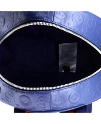 Children's Round Zip Backpack Embossed Leather