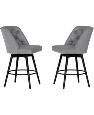 Swivel Bar Stools with Backs,26" Counter Height Bar Stools Set of 2,Modern Kitchen Island Chairs for Kitchen Island,Home