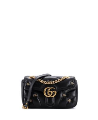 Small GG Marmont Flap Bag Studded Matelasse Leather