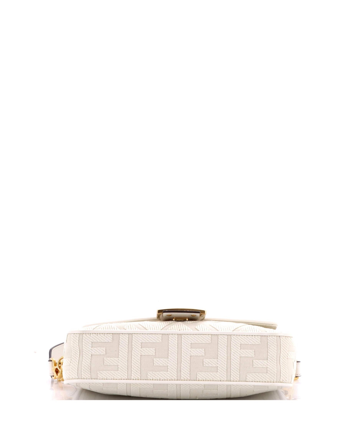 Pre-Owned Fendi Medium Baguette Nm Bag Zucca Embroidered Canvas
