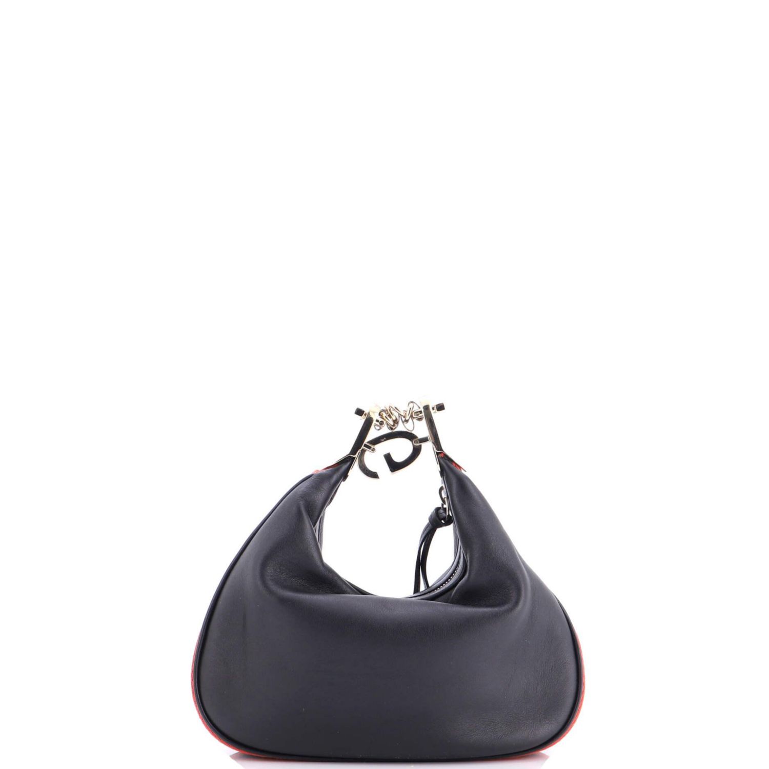 Small Attache Shoulder Bag Leather
