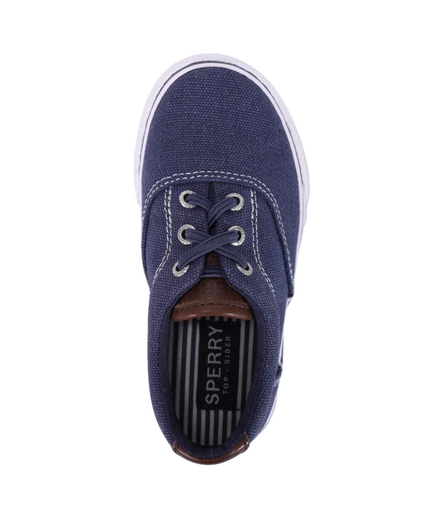 Детские кеды Sperry Striper II CVO из парусины, цвет: Тёмно-синий — фото 2