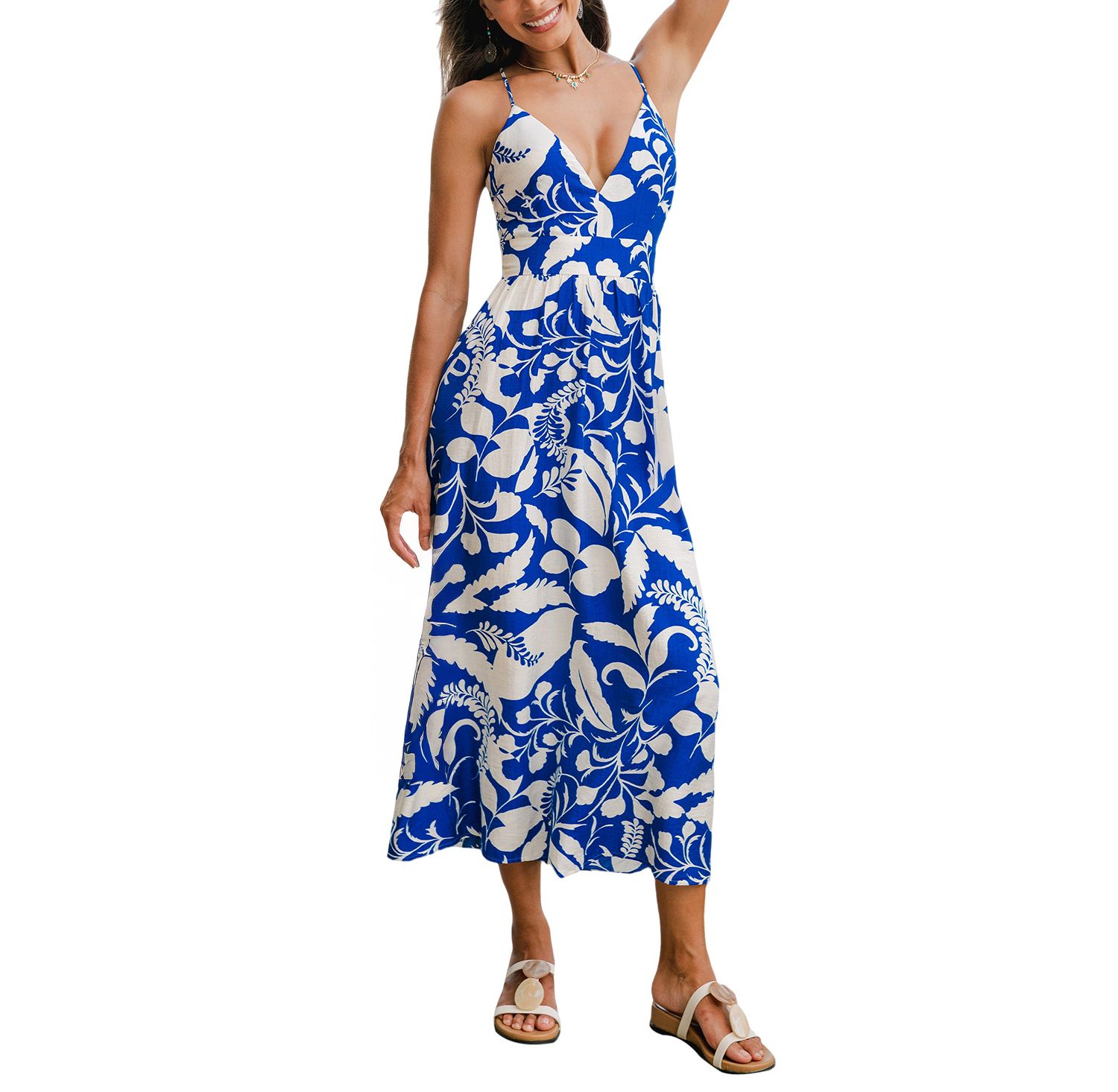 Women's Into the Sunset Tropical Maxi Beach Dress