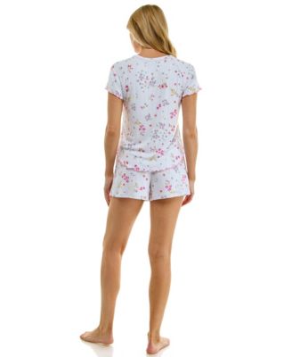 Women's Short-Sleeve Top and Pull-On Shorts, 2-Piece Set