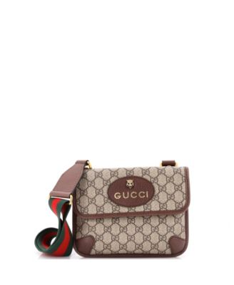 Small Neo Vintage Flap Messenger GG Coated Canvas