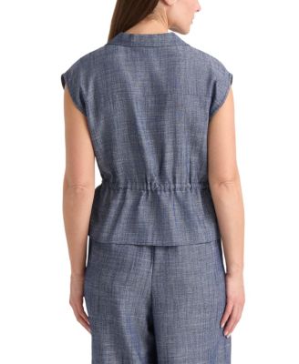 Women’s Sleeveless Zip Up Top