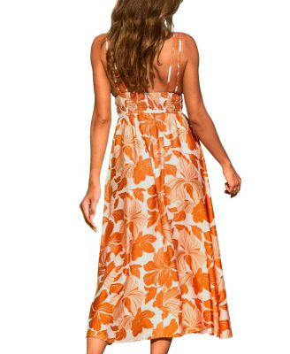 Women's Hibiscus Way Tropical Maxi Beach Dress