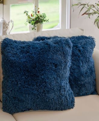 Textured Fluffy Decorative Pillow, 26" x 26"