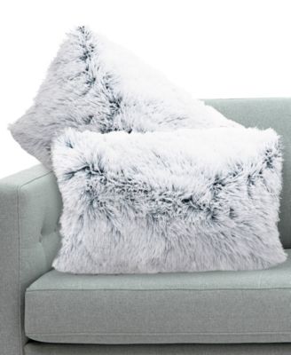 Textured Fluffy Decorative Pillow, 12" x 20"
