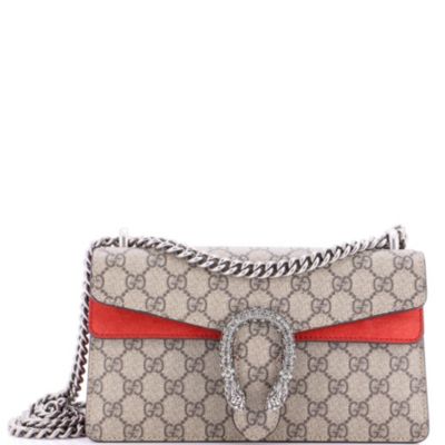 Small Dionysus Bag GG Coated Canvas with Crystal Embellished Metal