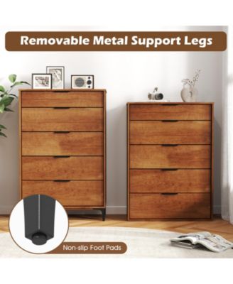 5-Drawer Dresser with Interlock System for Bedroom Living Room.