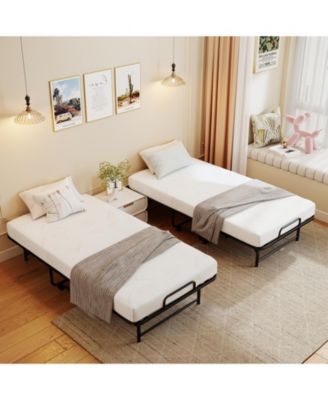 Folding Bed with 5-Inch Mattress Rollaway Guest Bed with Memory Foam Mattress