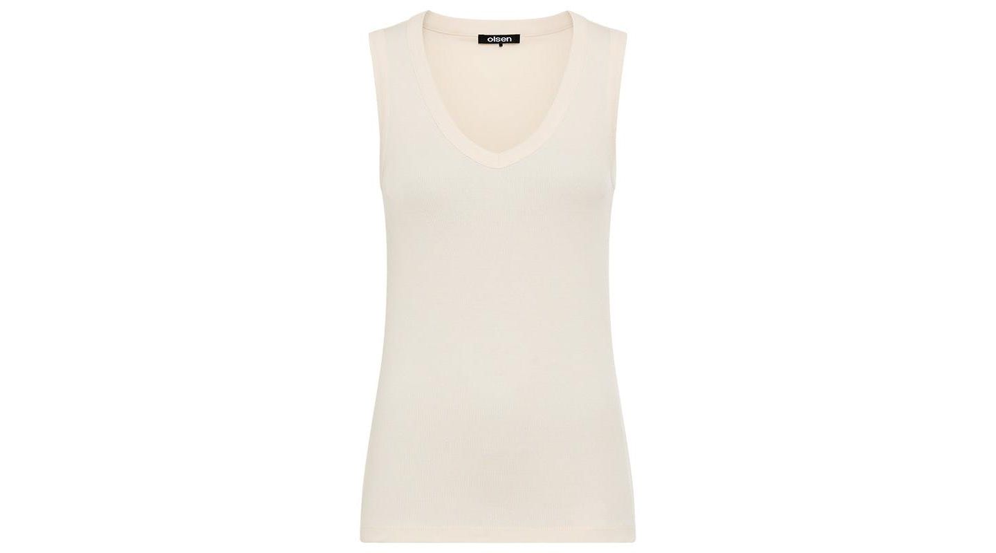 Женский топ Olsen Sleeveless Camisole, цвет: Льняной бежевый — фото 2