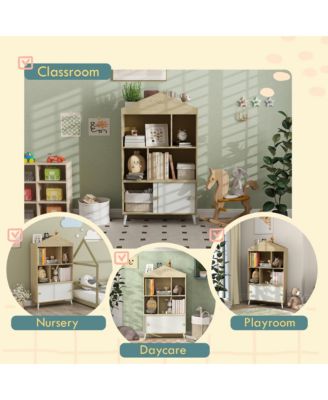 Kids Bookshelf and Toy Storage for Playroom, Children's Room