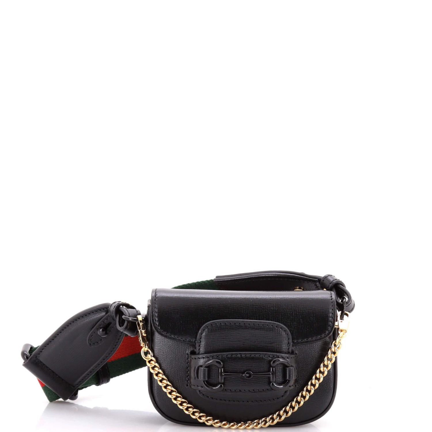 Horsebit 1955 Flap Wallet with Strap Leather