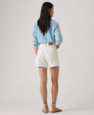 Women's Cotton Cinch-Waist Denim Shorts 