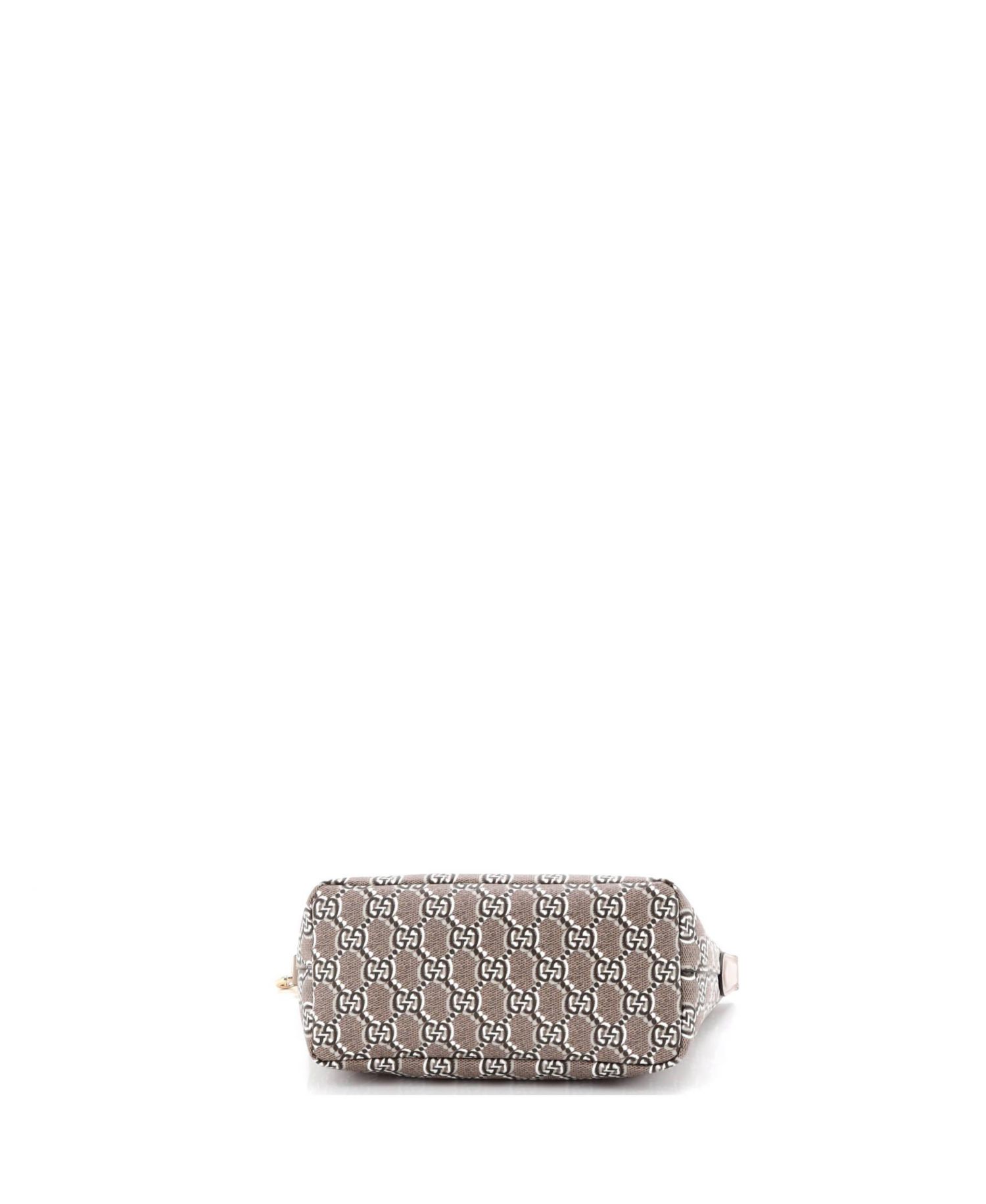 Super Mini Ophidia Zip Shoulder Bag GG Shadow Coated Canvas