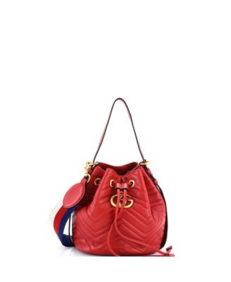 Small GG Marmont Bucket Bag Matelasse Leather