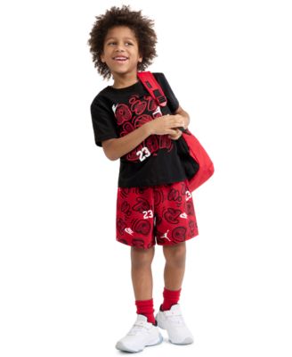 Boys' 4-7X Printed Movement Lines T-Shirt & Shorts, 2-Piece Set