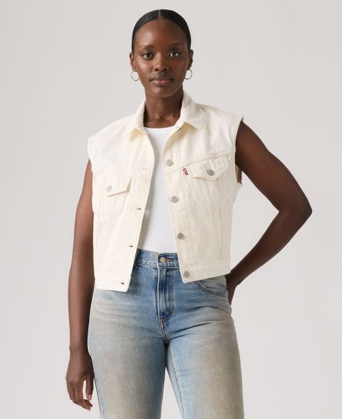 Женский жилет Levi's Premium Shrunken Vest, цвет: Blank Impact