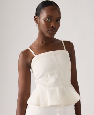 Women's Anderson Sleeveless Cotton Flounce Top