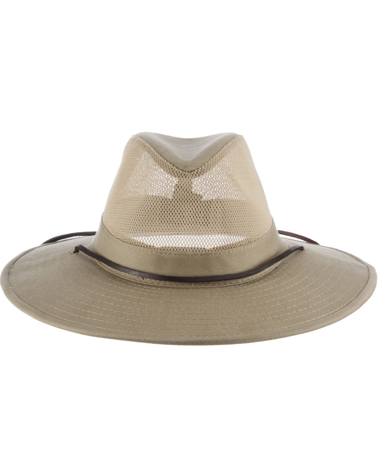 Мужской головной убор Dorfman Pacific Brushed Twill Mesh Safari Hat, цвет: Верблюжий — фото 2