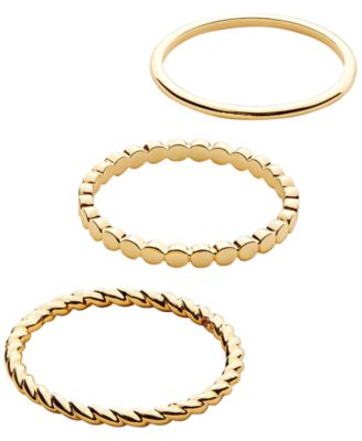 3-Pc. 14k Gold-Plated Ring Set
