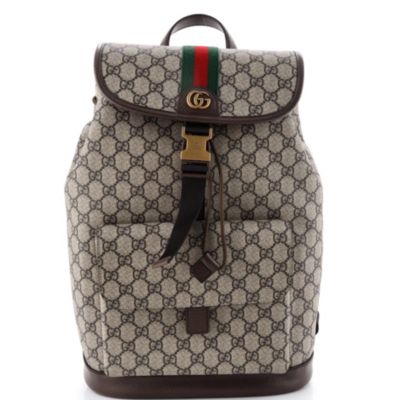 Small Ophidia Buckle Backpack GG Coated Canvas