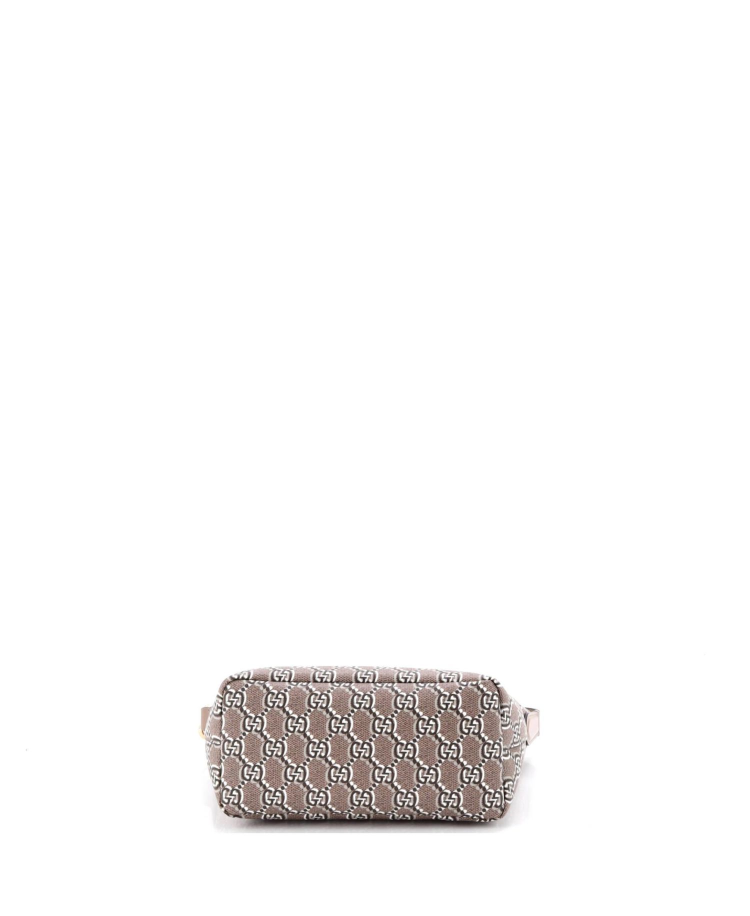 Super Mini Ophidia Zip Shoulder Bag GG Shadow Coated Canvas