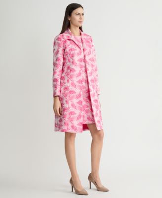 Women's Printed Open-Front Longline Jacket, Regular & Petite