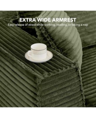 137" Modular Sectional Sofa, U-Shaped Cloud Couch with Ottomans, No Assembly