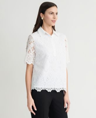 Women's Collared Lace Shirt