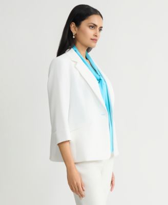 Women's Cuffed-Sleeve One-Button Blazer, Regular & Petite