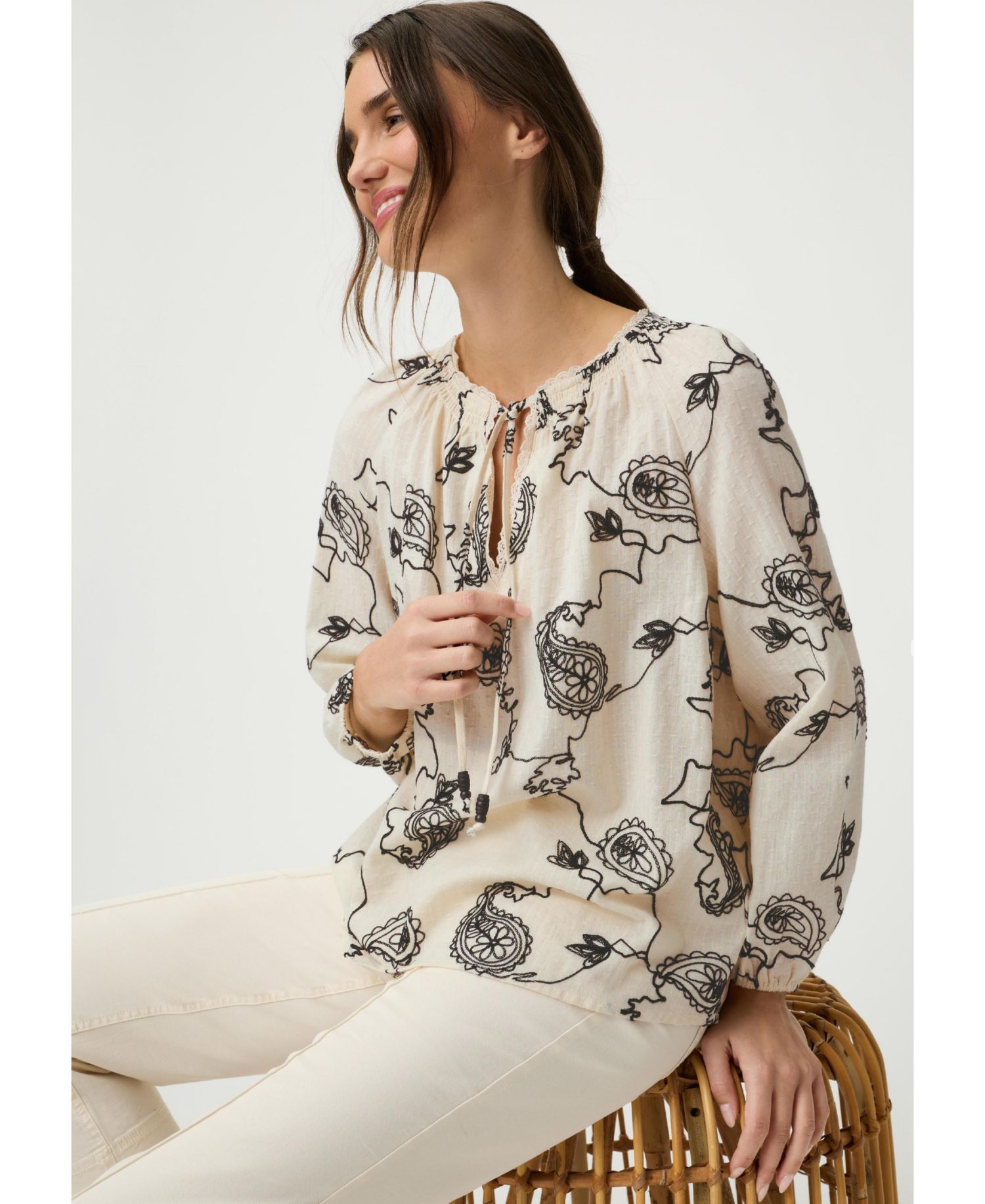 Women's Embroidered Tunic Blouse